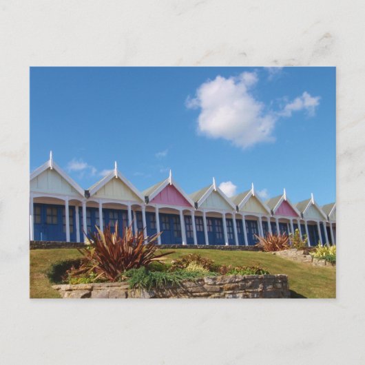 Traditional British Beachhuts Postkarte (Vorderseite)