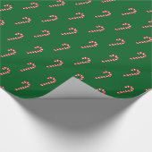 Traditional candy cane & green geschenkpapier (Ecke)