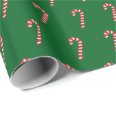 Traditional candy cane & green geschenkpapier (Rolleneckpunkt)