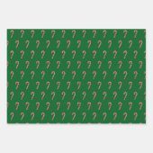 Traditional candy cane & green geschenkpapier set (Vorderseite 3)