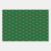 Traditional candy cane & green geschenkpapier set (Vorderseite 2)