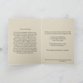 Traditional Catholic Sympathy Condolence Thank You Dankeskarte (Innenseite)