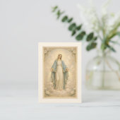 Traditional Catholic Wedding Favor Holy Card Visitenkarte (Stehend Vorderseite)