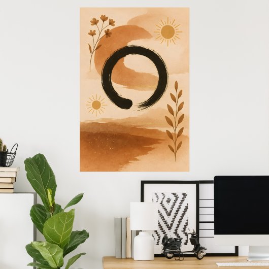 Traditional Chines Boho Art Poster (Heimbüro)