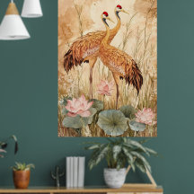 Traditional Chinese "flowers and birds" style pain