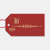 Traditional Christmas Pine Floral Holiday  Geschenkanhänger (Rückseite Horizontal)