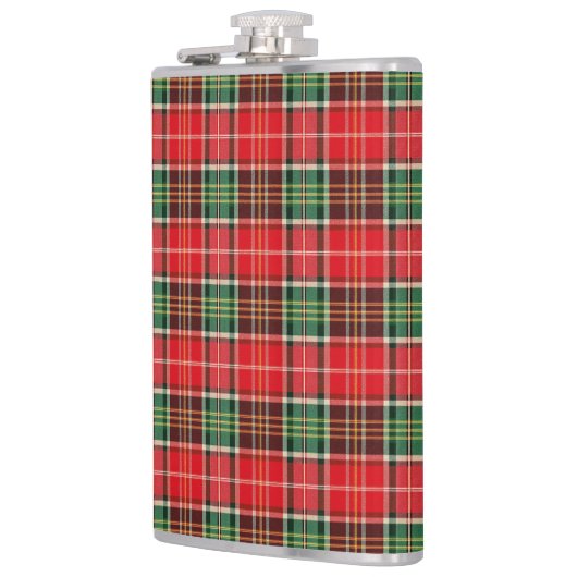 Traditional Christmas Plaid Flachmann (Links)