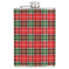 Traditional Christmas Plaid Flachmann