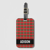 Traditional Christmas Plaid Gepäckanhänger (Vorderseite Vertikal)