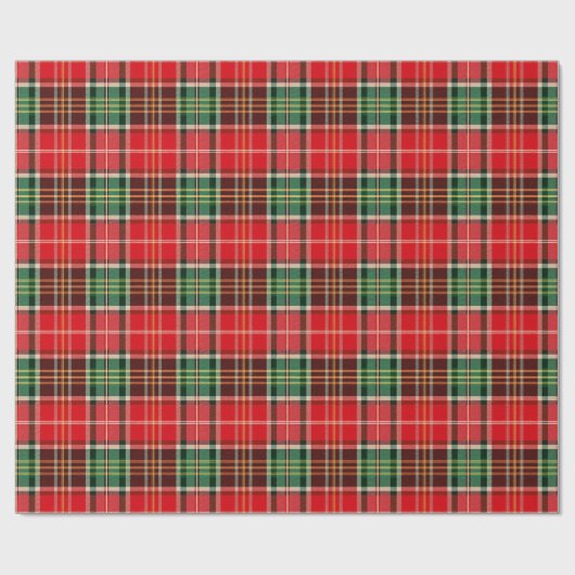 Traditional Christmas Plaid Geschenkpapier (Flach)