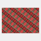 Traditional Christmas Plaid Geschenkpapier Set (Vorderseite 3)