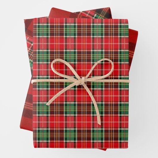 Traditional Christmas Plaid Geschenkpapier Set (Beispiel)
