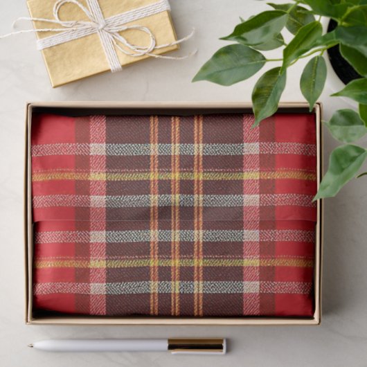 Traditional Christmas Plaid Seidenpapier (Geschenk)
