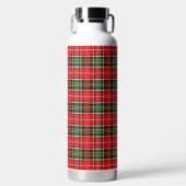 Traditional Christmas Plaid Trinkflasche (Vorderseite)