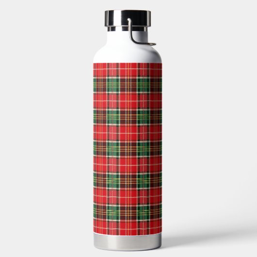 Traditional Christmas Plaid Trinkflasche (links)