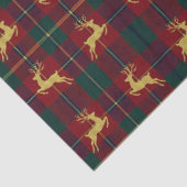 Traditional Christmas Reindeer Plaid Seidenpapier (Detail)