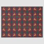 Traditional Christmas Reindeer Plaid Seidenpapier (Vorderseite)