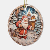 TRADITIONAL CHRISTMAS SANTA CLAUS KERAMIK ORNAMENT (Links)