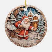 TRADITIONAL CHRISTMAS SANTA CLAUS KERAMIK ORNAMENT (Hinten)