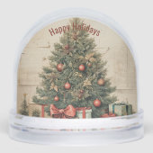 Traditional Christmas Tree and Presents Gift Wrapp Schneekugeln (Vorderseite)