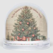 Traditional Christmas Tree and Presents Gift Wrapp Schneekugeln (Rückseite)