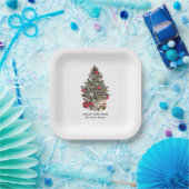 Traditional Christmas tree custom name paper plate Pappteller (Party)