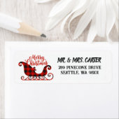 Traditional Christmas Tree Family Address Label (Insitu)