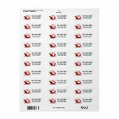 Traditional Christmas Tree Family Address Label (Vorne)