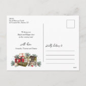 Traditional Christmas Tree Holiday Postcard Feiertagspostkarte (Rückseite)