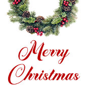 Traditional Christmas Wreath Holiday Tags Geschenkanhänger