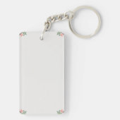 Traditional Church Watercolour Wedding Invite Schlüsselanhänger (Rückseite)