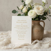 Traditional Classic Script 4 Photo QR Code Wedding Einladung