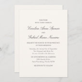 Traditional Classic Simplistic Wedding Invitation Einladung (Vorne/Hinten)