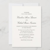 Traditional Classic Simplistic Wedding Invitation Einladung (Vorderseite)