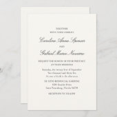 Traditional Classic Simplistic Wedding Invitation Einladung (Vorne/Hinten)