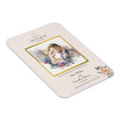 Traditional Couple Gold Flower Save the Date Magnet (Rechte Seite)