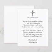 Traditional Cross Budget Funeral Thank You Card (Vorne/Hinten)