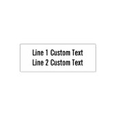 Traditional Custom Business 2 Lines of Serif Text Permastempel (Design)