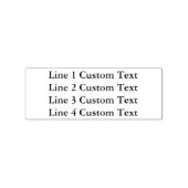 Traditional Custom Business 4 Lines of Serif Text Gummistempel (Prägung)