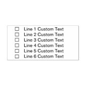 Traditional Custom Business 6 Lines Checkbox Gummistempel (Prägung)