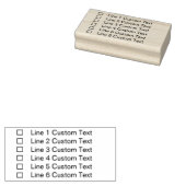 Traditional Custom Business 6 Lines Checkbox Gummistempel (Stempel)