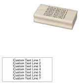Traditional Custom Business 7 Lines of Serif Text Gummistempel (Stempel)