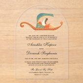 Traditional Doli Indian Bride Wedding Acryleinladungen (Vorderseite)