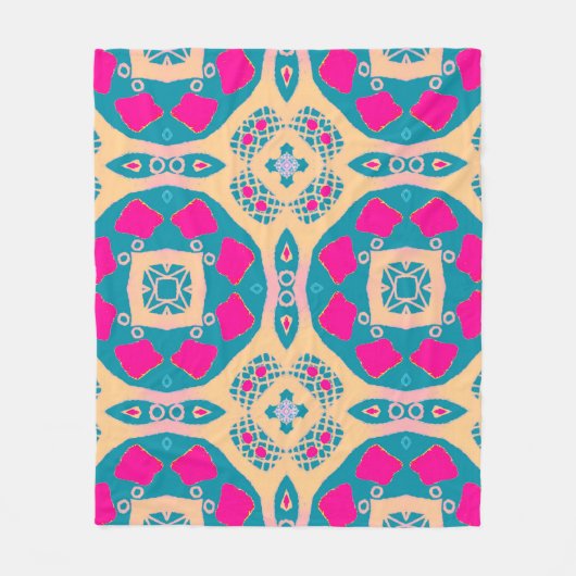 Traditional drawing. Repeat Peruvian Patchwork. Ti Fleecedecke (Vorderseite)
