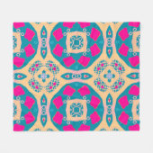 Traditional drawing. Repeat Peruvian Patchwork. Ti Fleecedecke (Vorderseite (Horizontal))