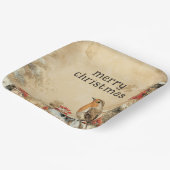 Traditional European Robin Christmas Holiday Pappteller (Gewinkelt)