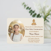 Traditional First Holy Communion Photo Einladung (Stehend Vorderseite)