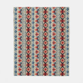 Traditional Folk Embroidery Stripe  Pattern Fleecedecke (Vorderseite)