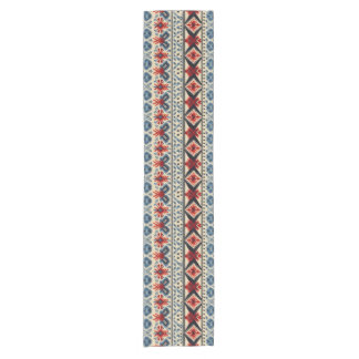 Traditional Folk Embroidery Stripe  Pattern Kurzer Tischläufer