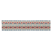 Traditional Folk Embroidery Stripe  Pattern Kurzer Tischläufer (Horizontal)